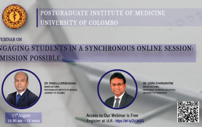 A Webinar on ENGAGING STUDENTS IN A SYNCHRONOUS ONLINE SESSION