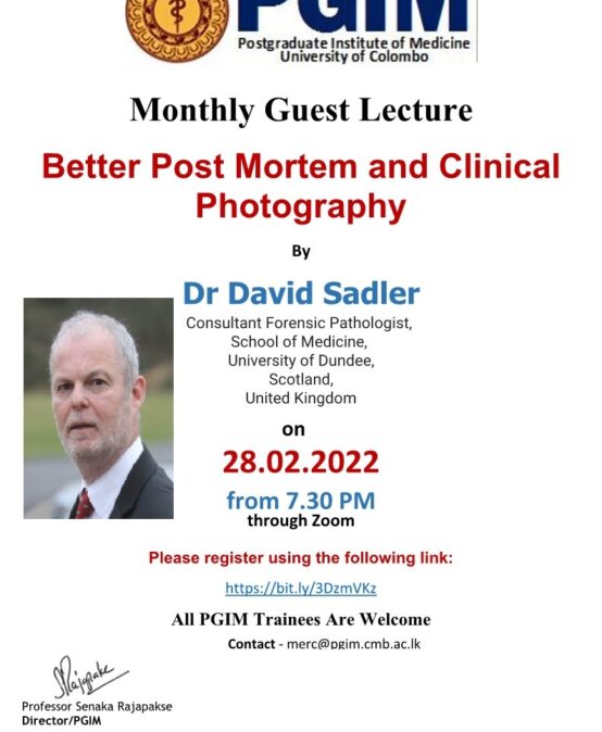 Better Post Mortem and Clinical  Photography  By  Dr David Sadler