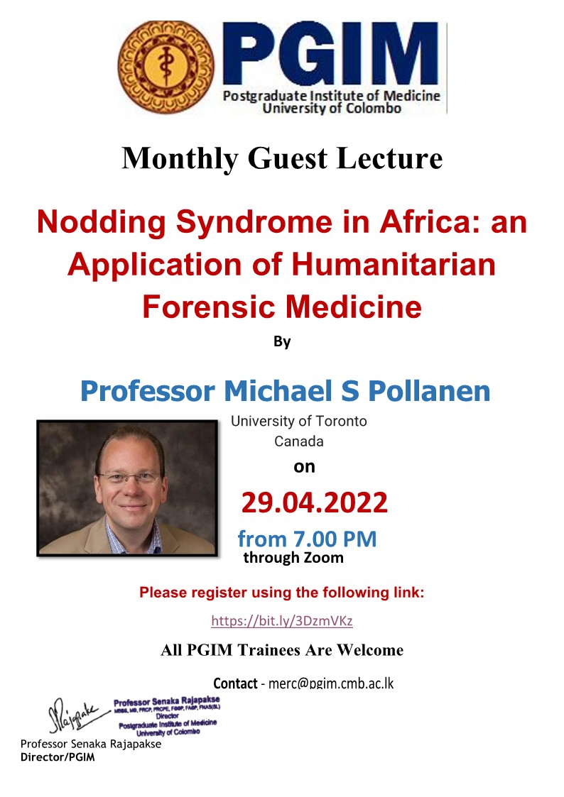 Nodding Syndrome in Africa: an Application of Humanitarian Forensic Medicine By Professor Michael S Pollanen