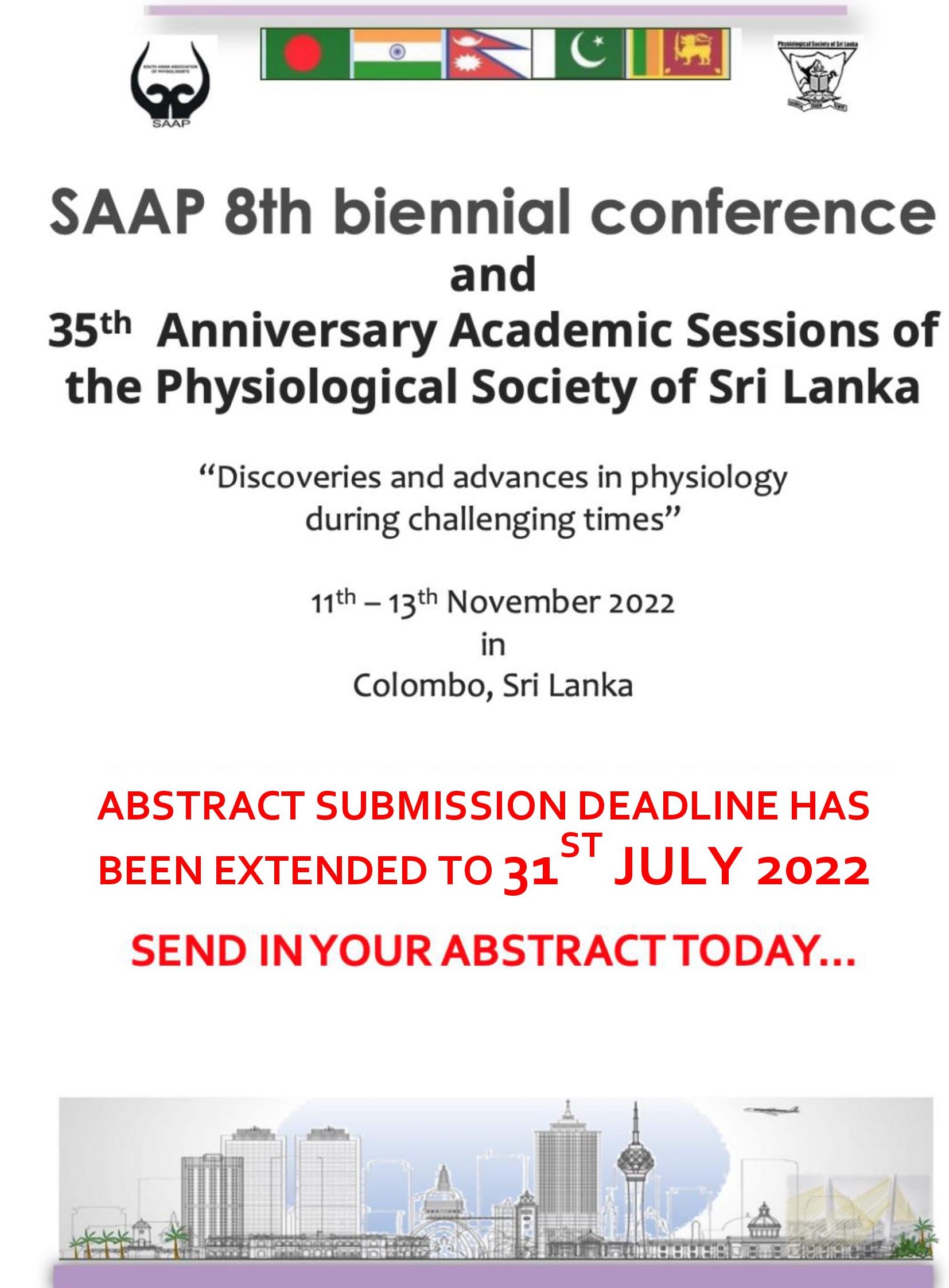 8th Biennial Conference South Asian Association of Physiologists (SAAP
