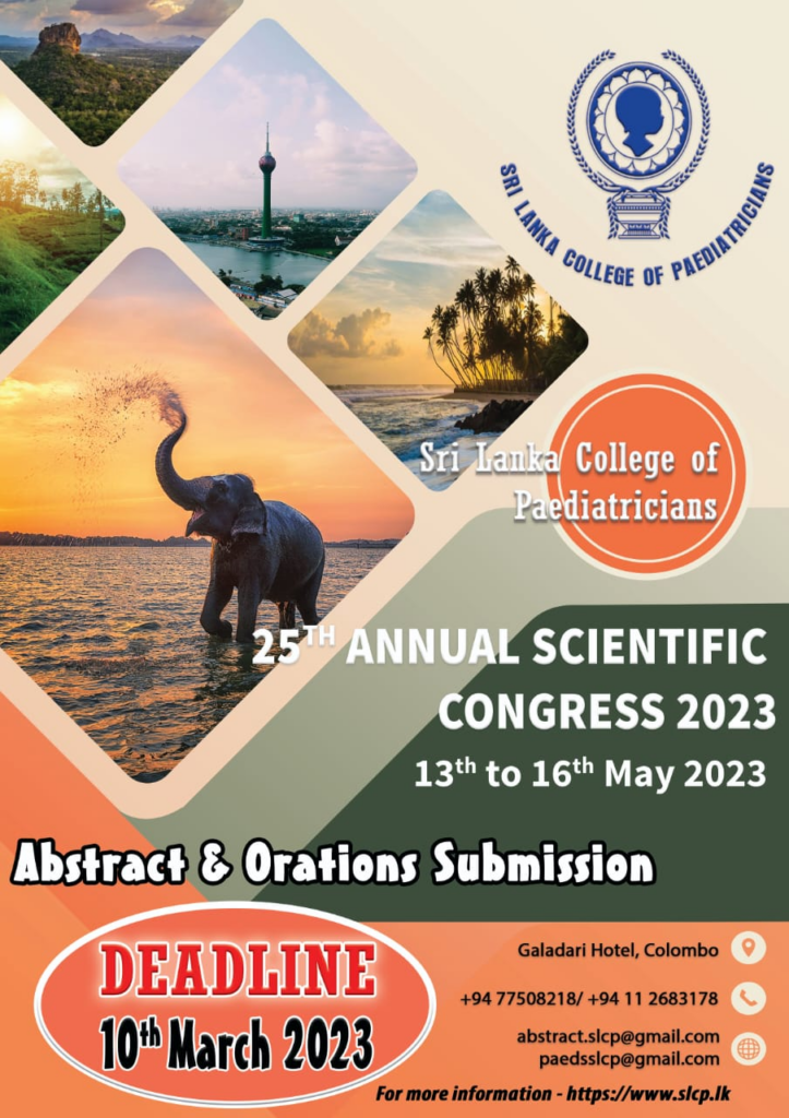 25th Annual Scientific Congress Sri Lanka College of Paediatricians Pgim Exam Calendar 2025 Sri Lanka Release Date Pdf Download