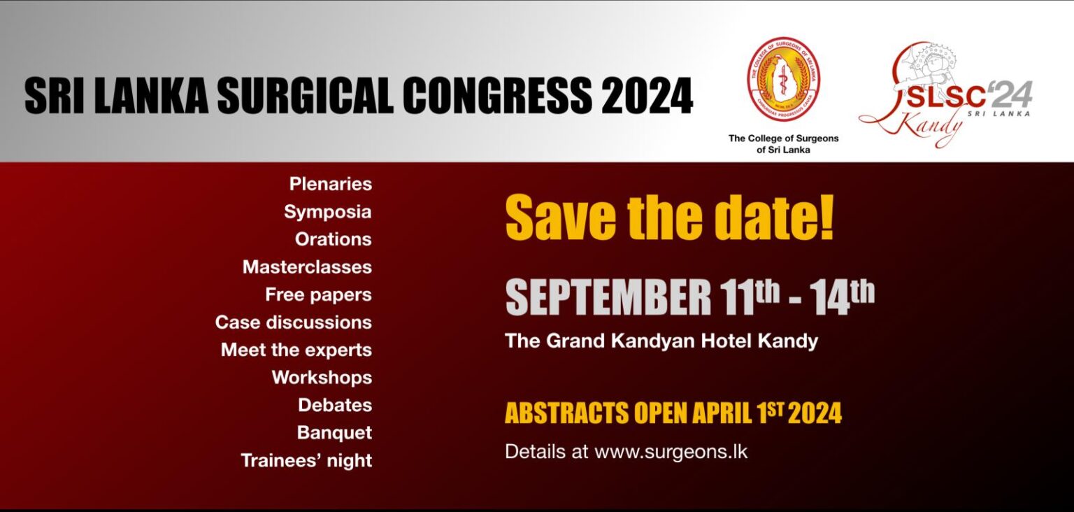 Sri Lanka Surgical Congress 2024 PGIM Pgim Exam Calendar 2025 Sri Lanka