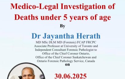 Monthly Guest Lecture  Medico-Legal Investigation of Deaths under 5 years of age