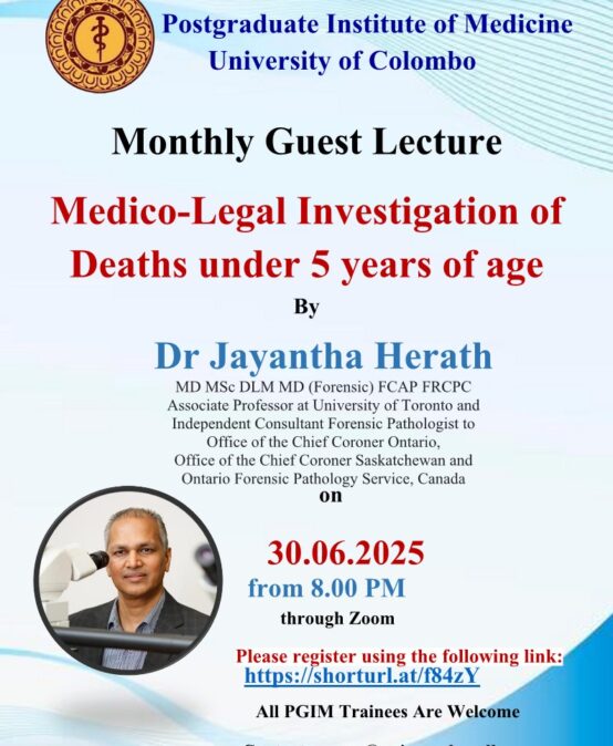 Monthly Guest Lecture  Medico-Legal Investigation of Deaths under 5 years of age
